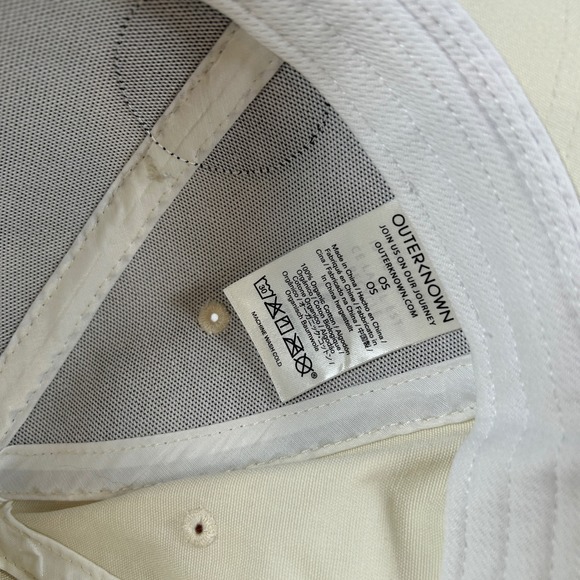 Outerknown Hat Tomorrow Today Snapback Cream Organic Cotton Mens Adjustable Cap - Picture 4 of 4